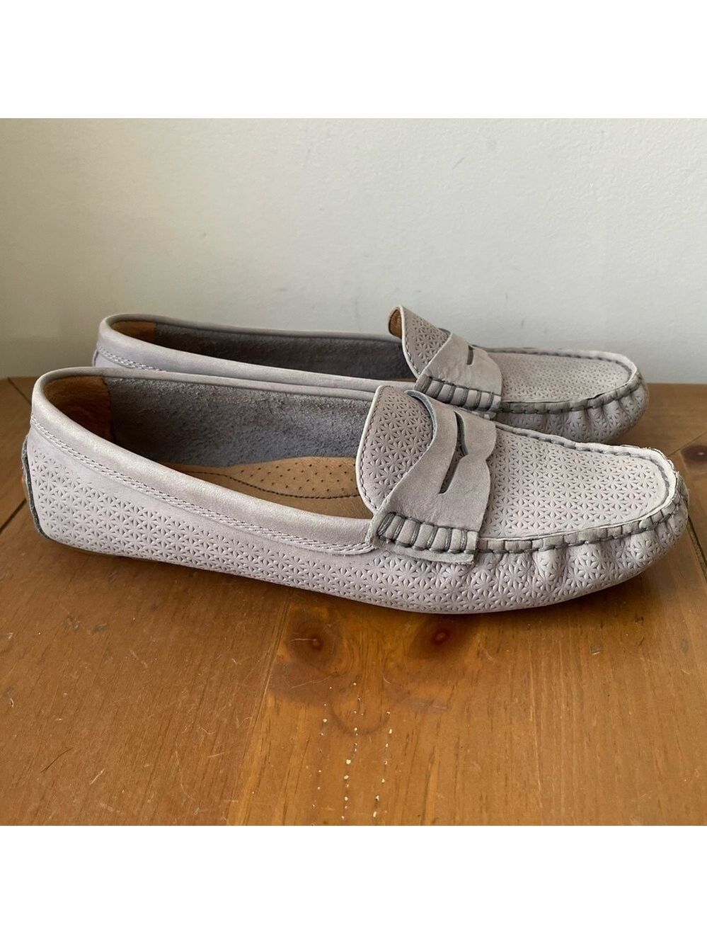 Lauren Ralph Lauren Women’s Camila Moccasins Chambray Gray Driving Loafer 9.5 - Picture 4 of 13